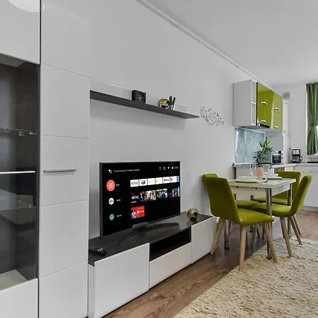 Modern In New Building With Panoramic View Apartment *